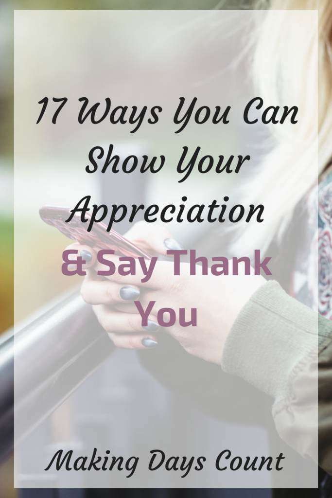 Ways to say thank you