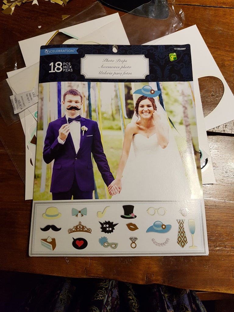 Dollar Store Wedding Photobooth Props