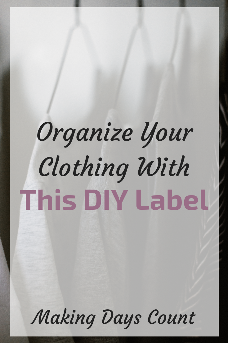 DIY Clothing Organization Label