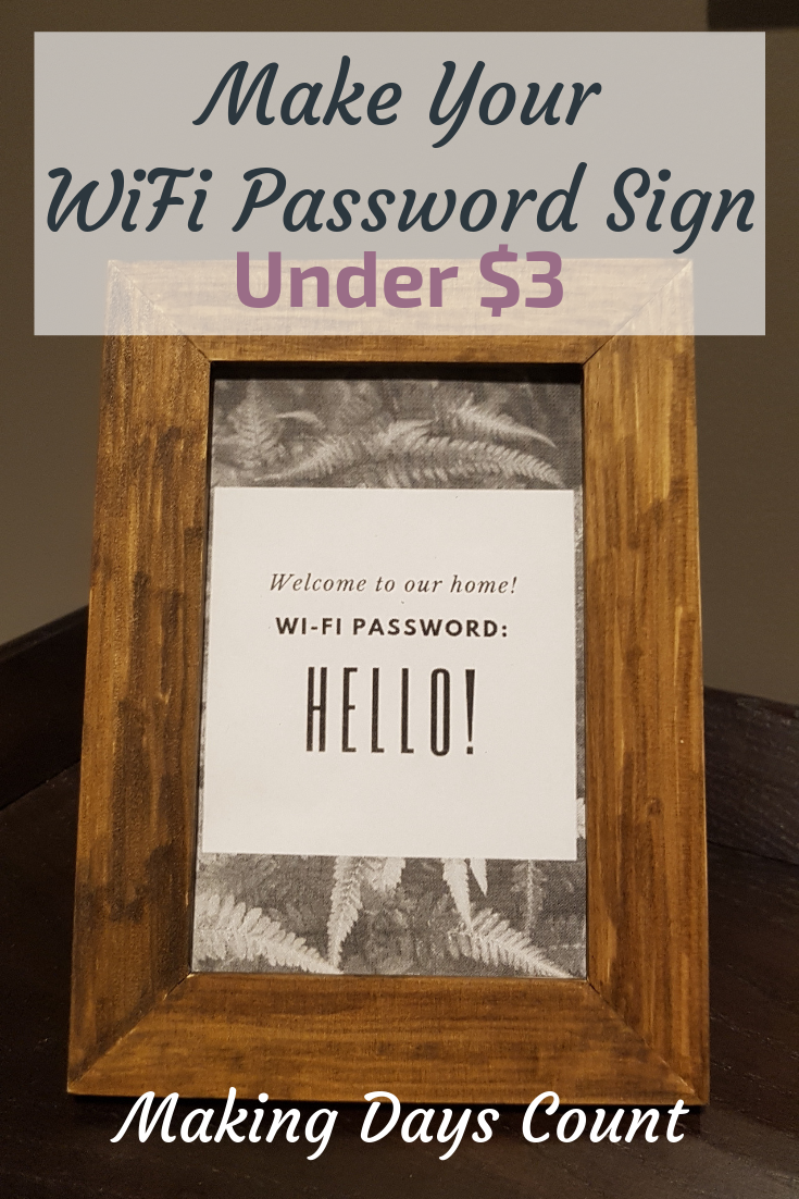 Pin this: Create your own WiFi Password Sign