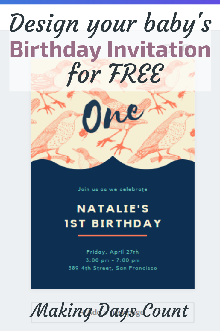 Pin this: Design Birthday Invitation for free