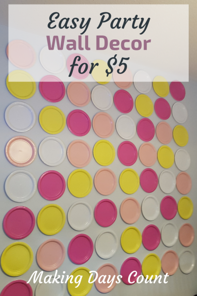Cheap Party Decor: $5 Paper Plate Wall