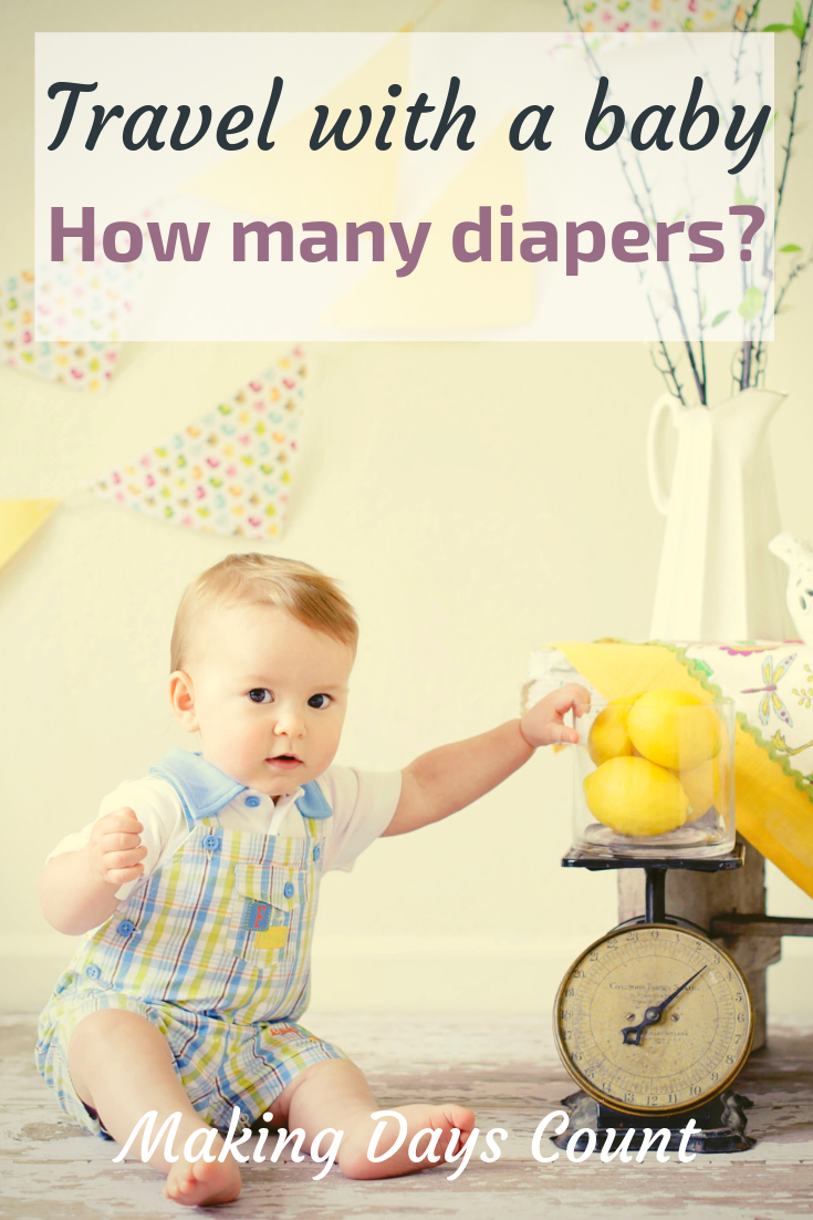 How many diapers to bring when travelling with a baby