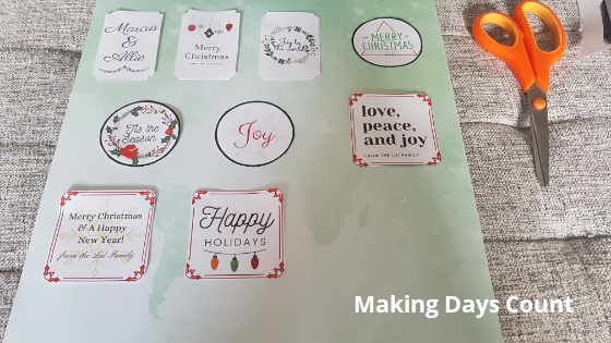 Gluing Gift Tags