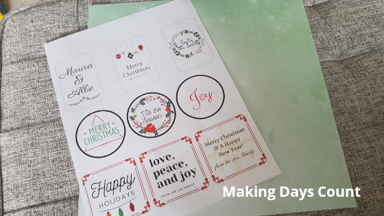 Printing Gift Tags