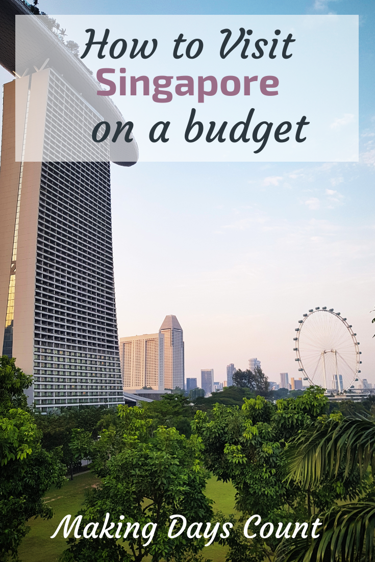 Singapore on a budget pin