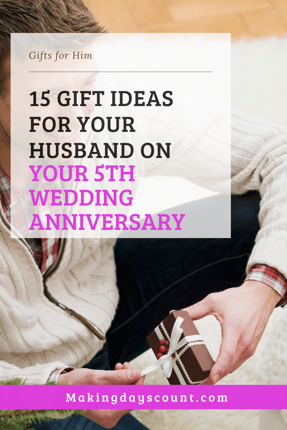 5th anniversary gifts for him