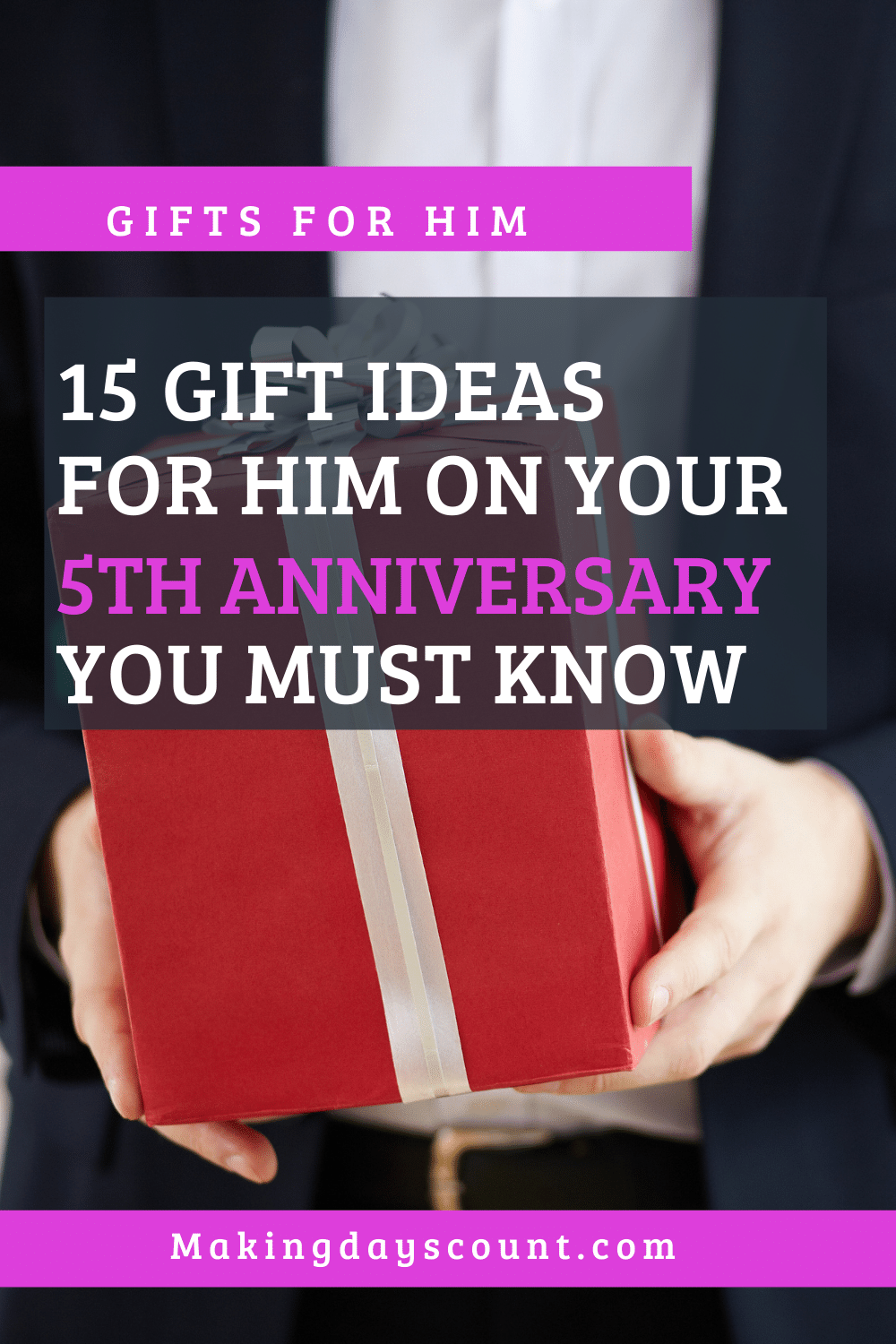 5th anniversary gifts for him